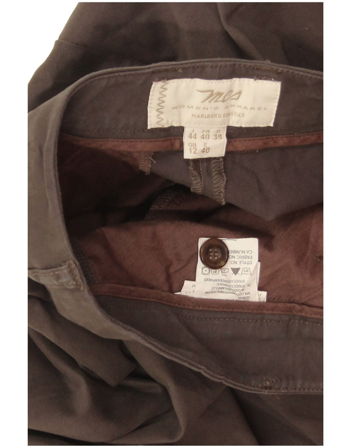 Marlboro Classics Womens Casual Trousers UK 12 Medium W30 L28 Grey Cotton