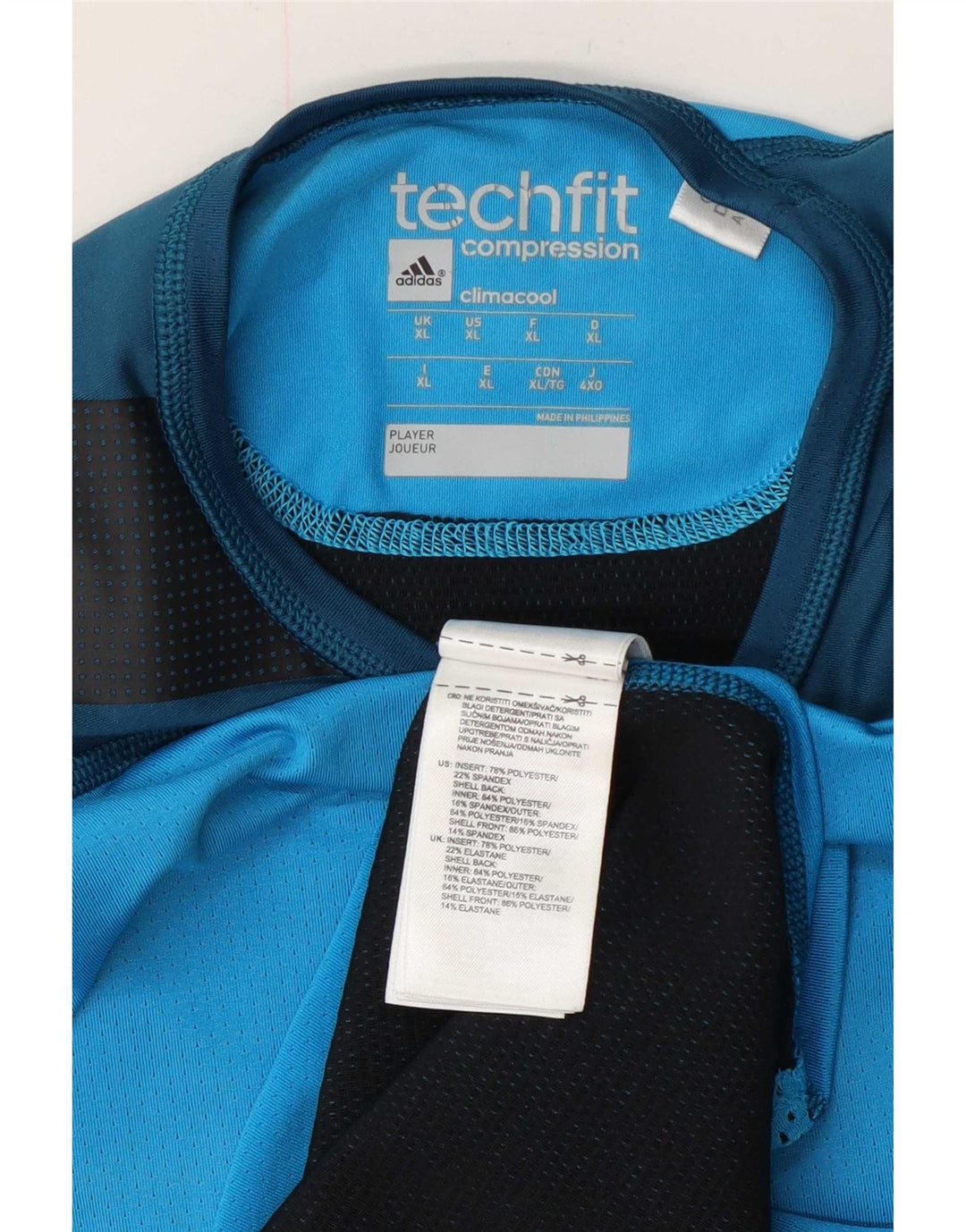 Adidas Mens Climacool T-Shirt Top XL Blue Colourblock Polyester