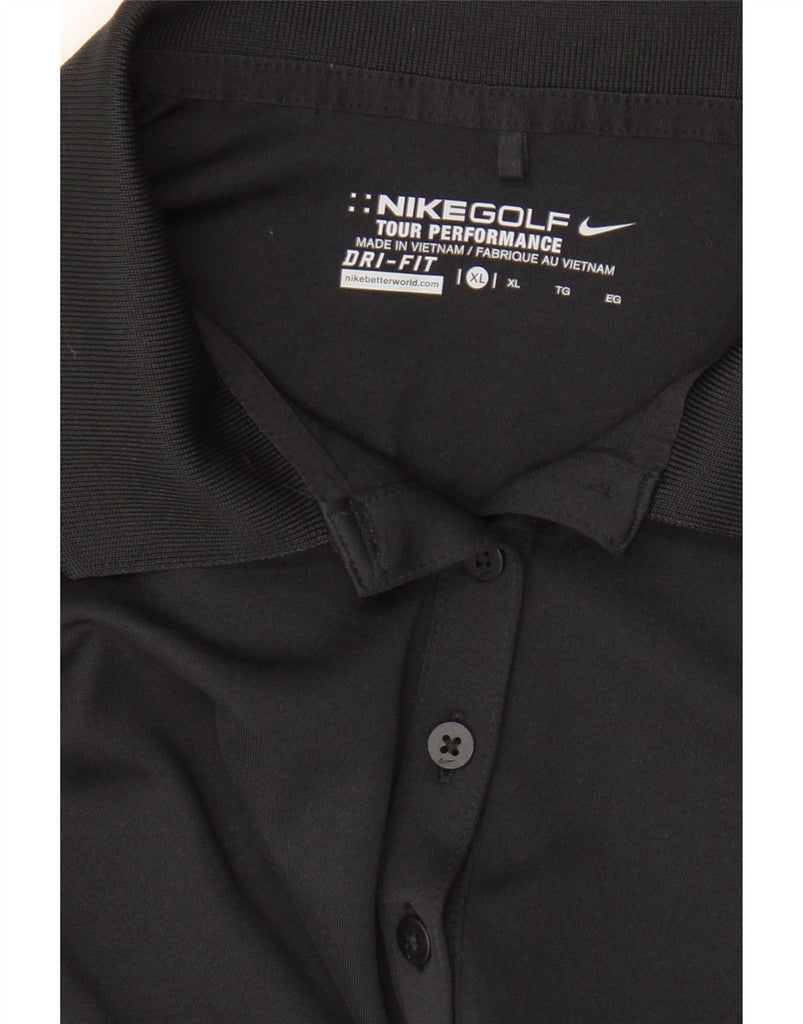 NIKE Womens Dri Fit Polo Shirt UK 18 XL Black Polyester Vintage Nike and Second-Hand Nike from Messina Hembry 