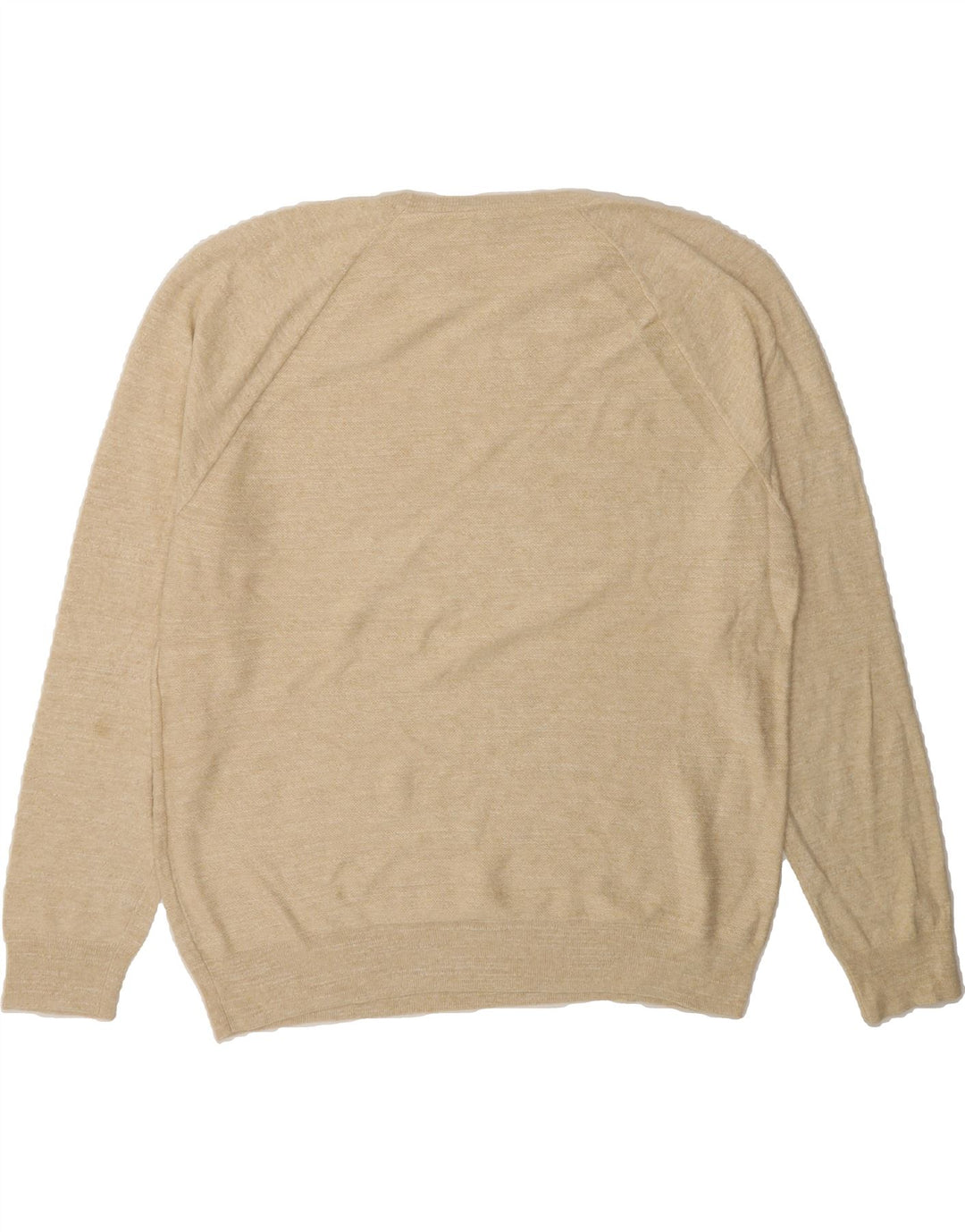 J. CREW Mens Crew Neck Jumper Sweater XL Beige Cotton Vintage J. Crew and Second-Hand J. Crew from Messina Hembry 