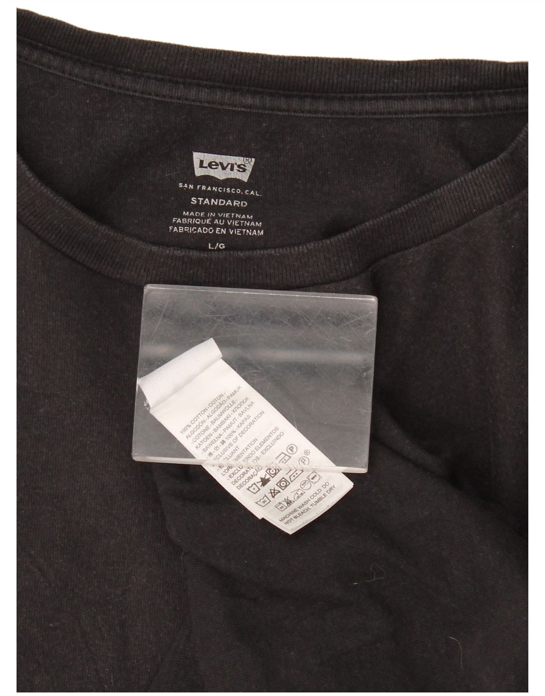 Levi's Mens Standard T-Shirt Top Large Black Cotton