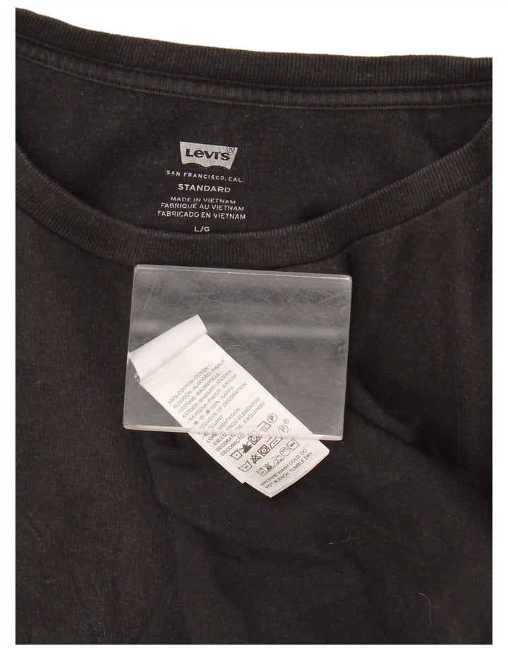 Levi's Mens Standard T-Shirt Top Large Black Cotton