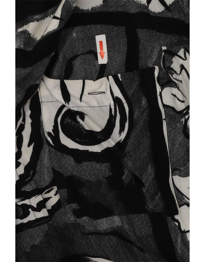 Hatico Performance Mens Short Sleeve Shirt Medium Black Floral