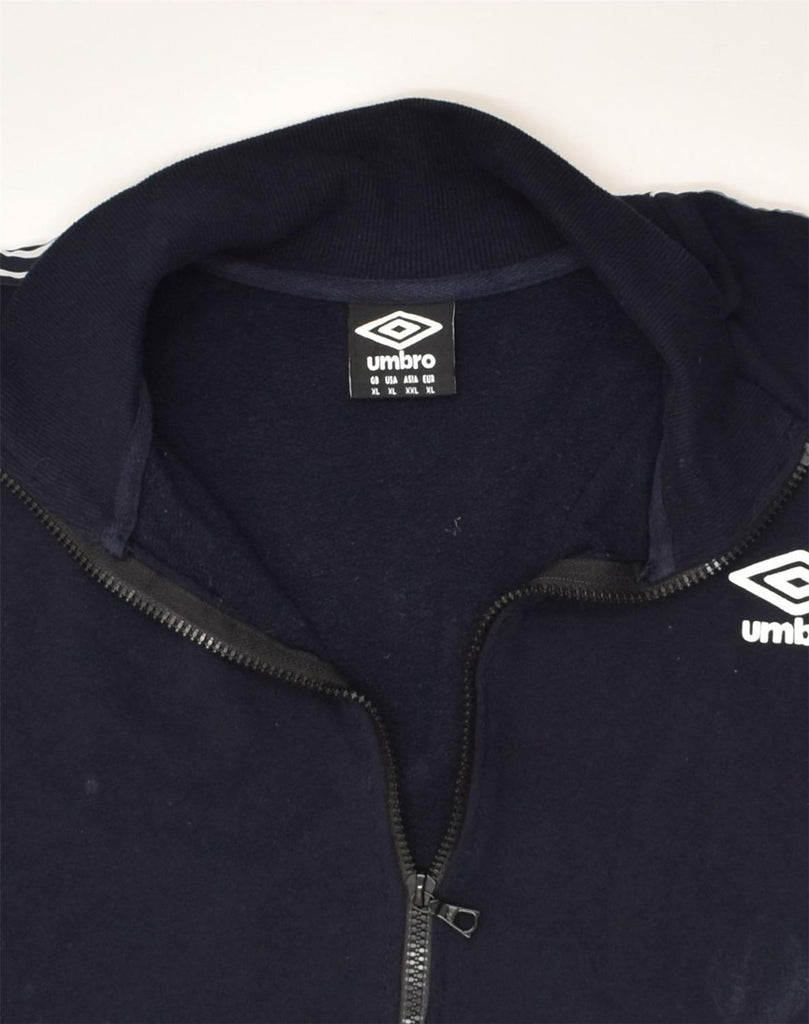 UMBRO Mens Tracksuit Top Jacket XL Navy Blue Cotton | Vintage Umbro | Thrift | Second-Hand Umbro | Used Clothing | Messina Hembry 