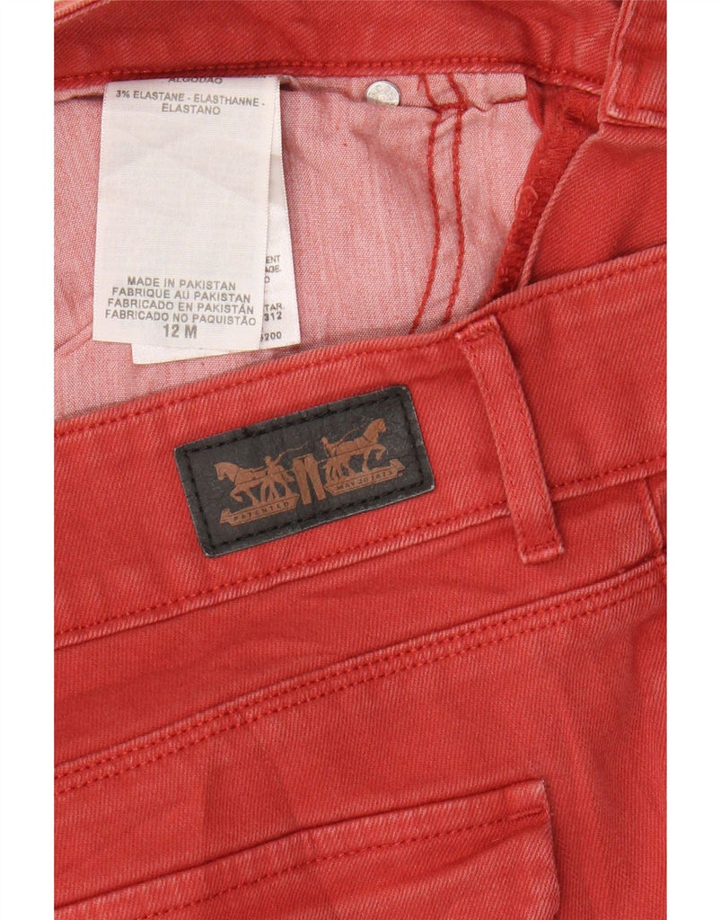 LEVI'S Womens Mid Rise Skinny Jeans US 12 Large W34 L32 Red Cotton Vintage Levi's and Second-Hand Levi's from Messina Hembry 