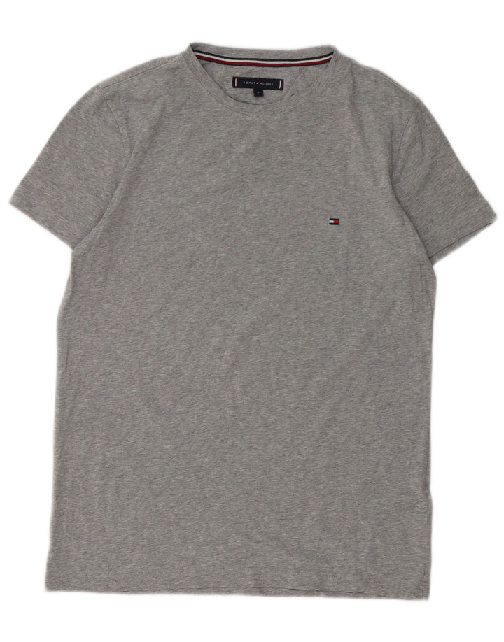 Tommy Hilfiger Mens T-Shirt Top Medium Grey Flecked Cotton