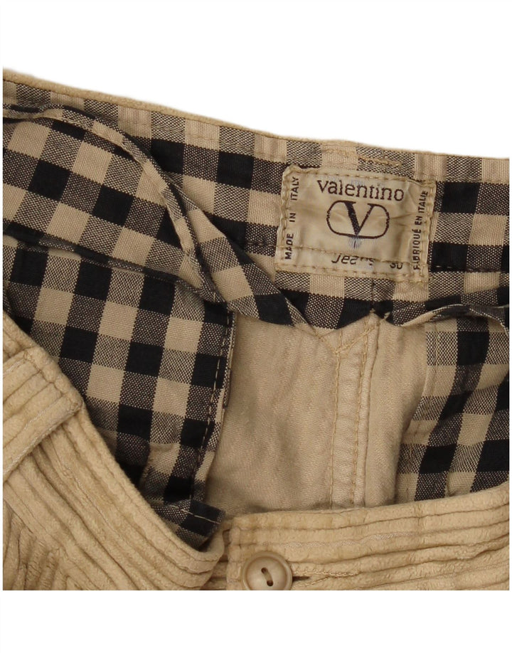 Valentino Mens Pegged Corduroy Trousers W30 L30 Beige