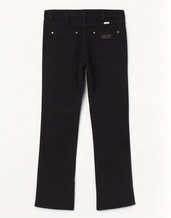 Wrangler Womens Iris Straight Jeans W30 L30 Black Cotton
