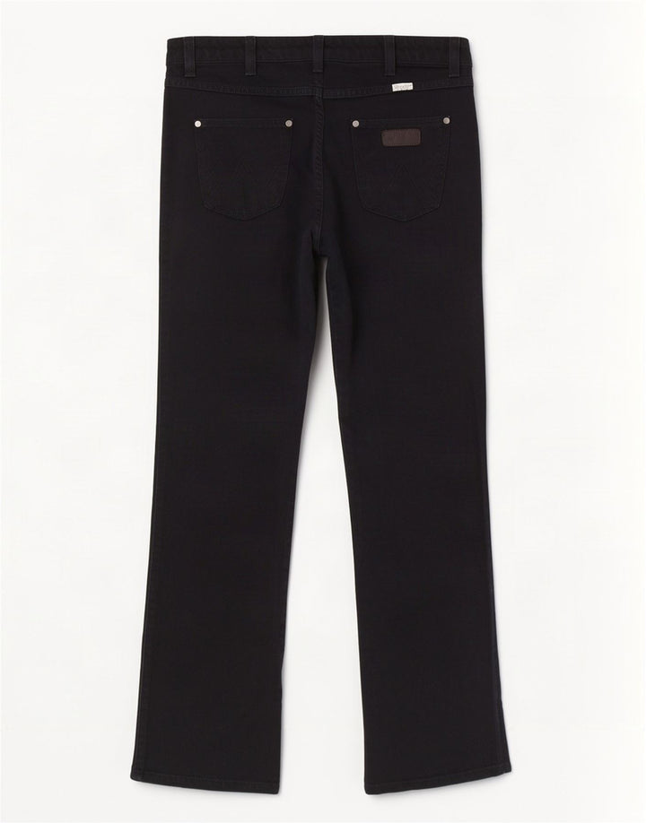 Wrangler Womens Iris Straight Jeans W30 L30 Black Cotton