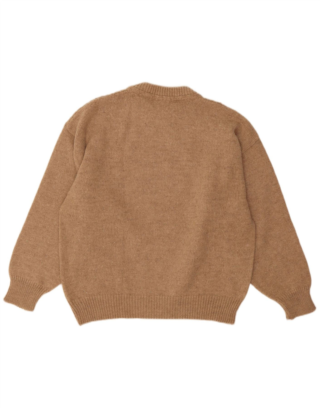 Tobia System Mens Crew Neck Jumper Sweater IT 48 Medium Beige Wool