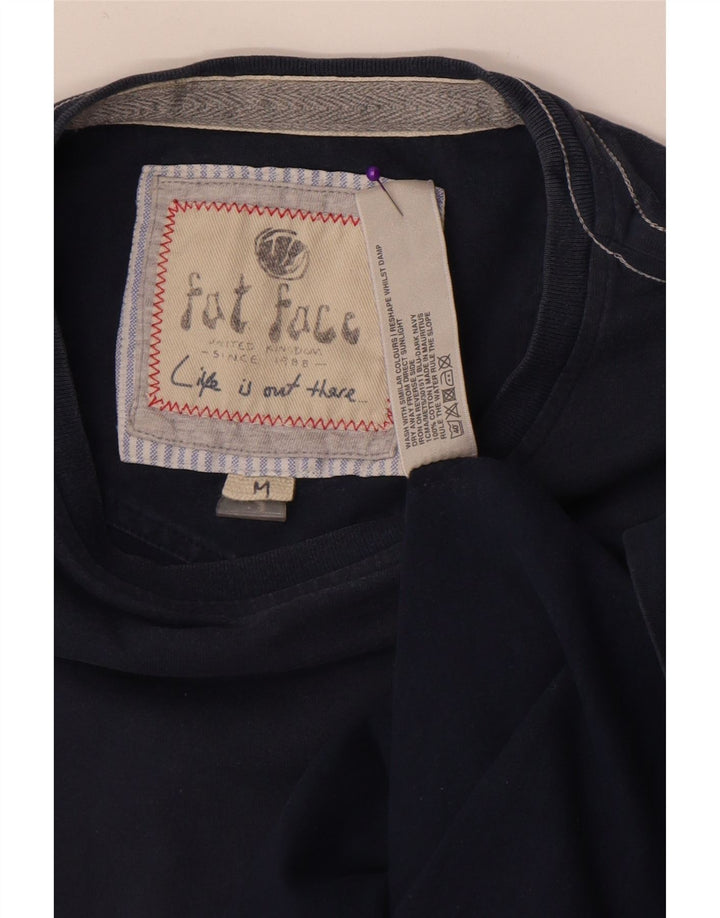 Fat Face Mens Graphic T-Shirt Top Medium Navy Blue Cotton