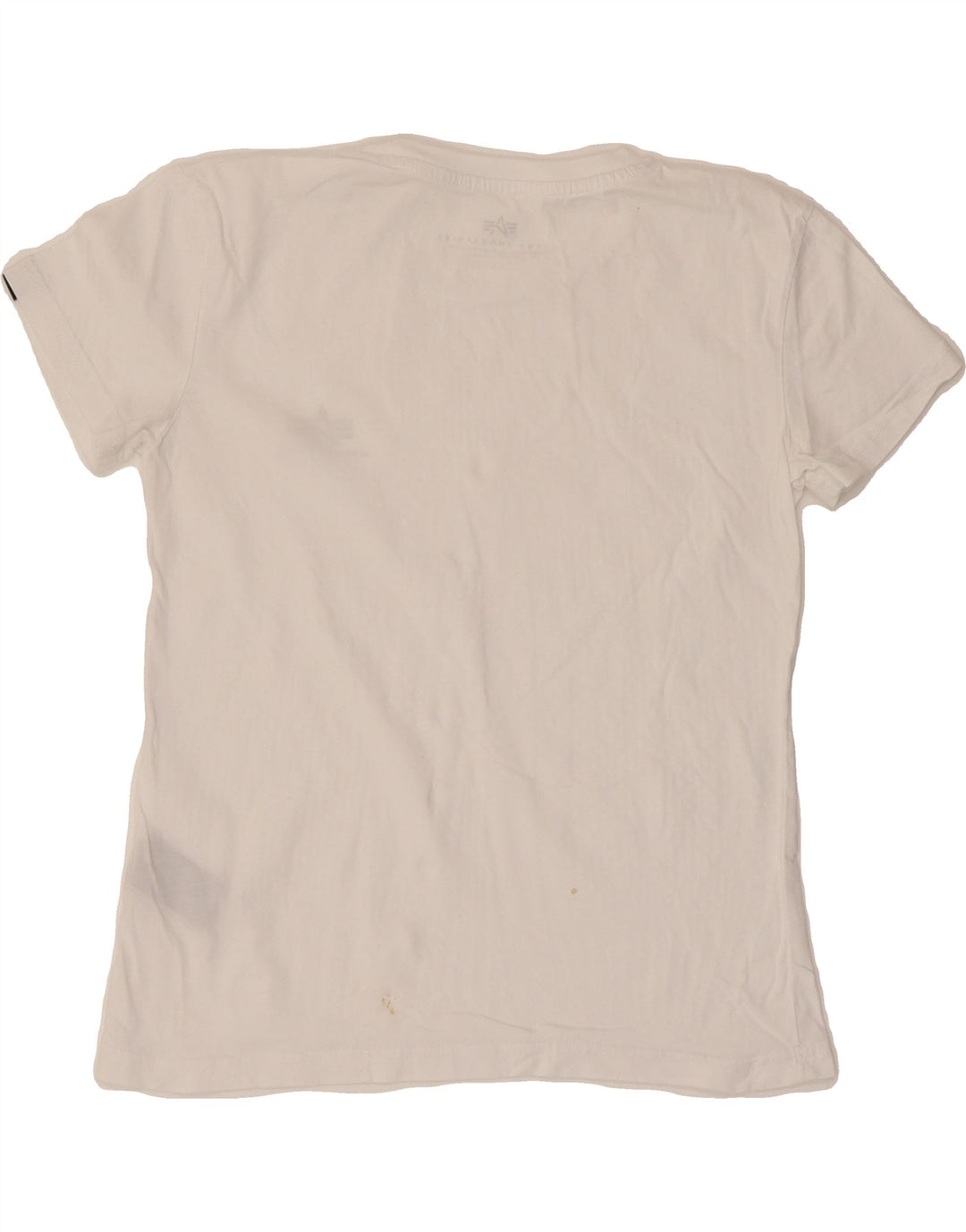 ALPHA INDUSTRIES Womens T-Shirt Top UK 10 Small White Cotton Vintage Alpha Industries and Second-Hand Alpha Industries from Messina Hembry 