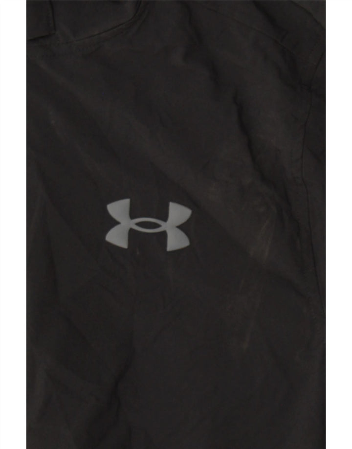 Under Armour Mens Hooded Rain Jacket UK 36 Small Black Colourblock