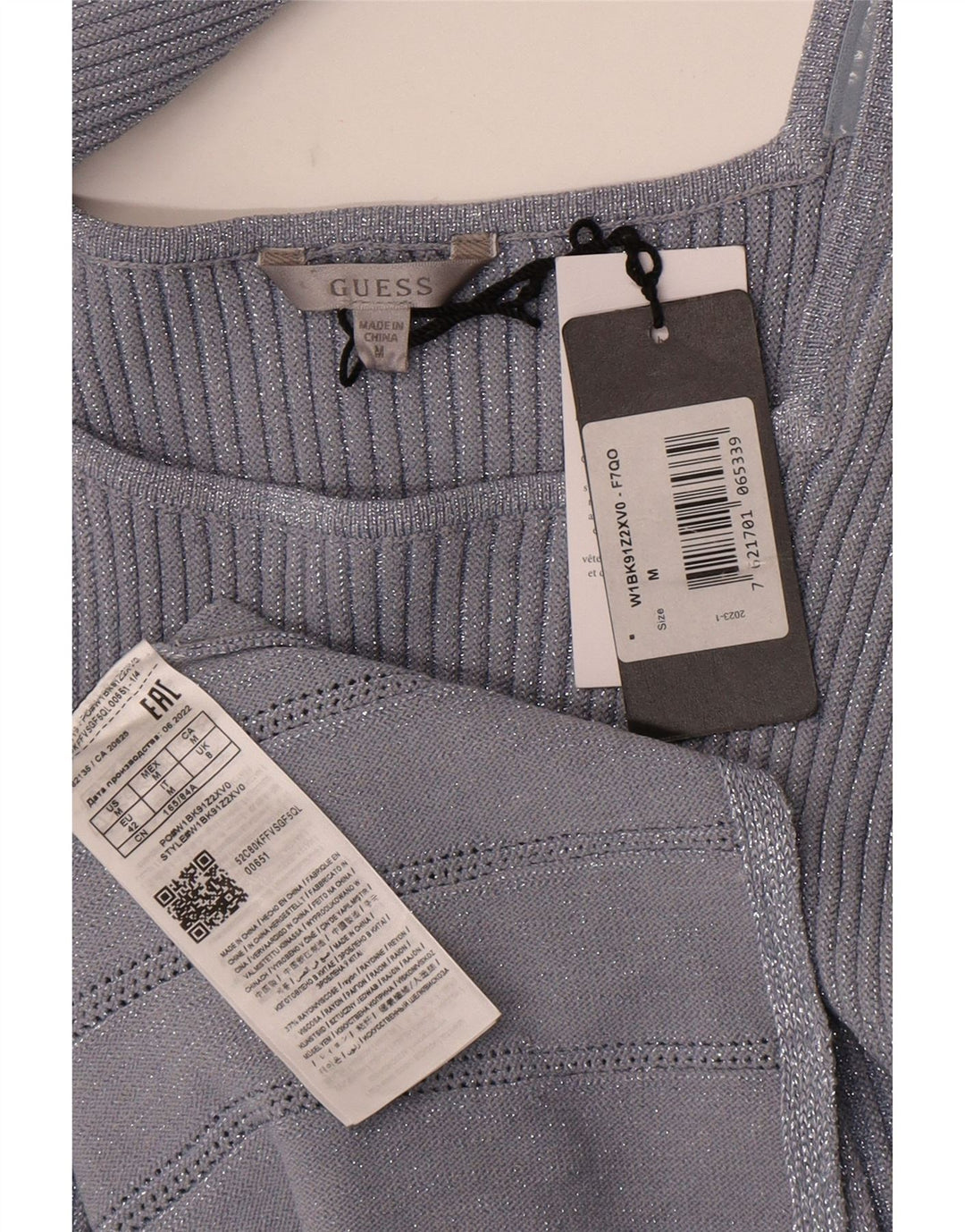 Guess Womens Long Sleeve Jumper Dress UK 12 Medium Grey Rayon