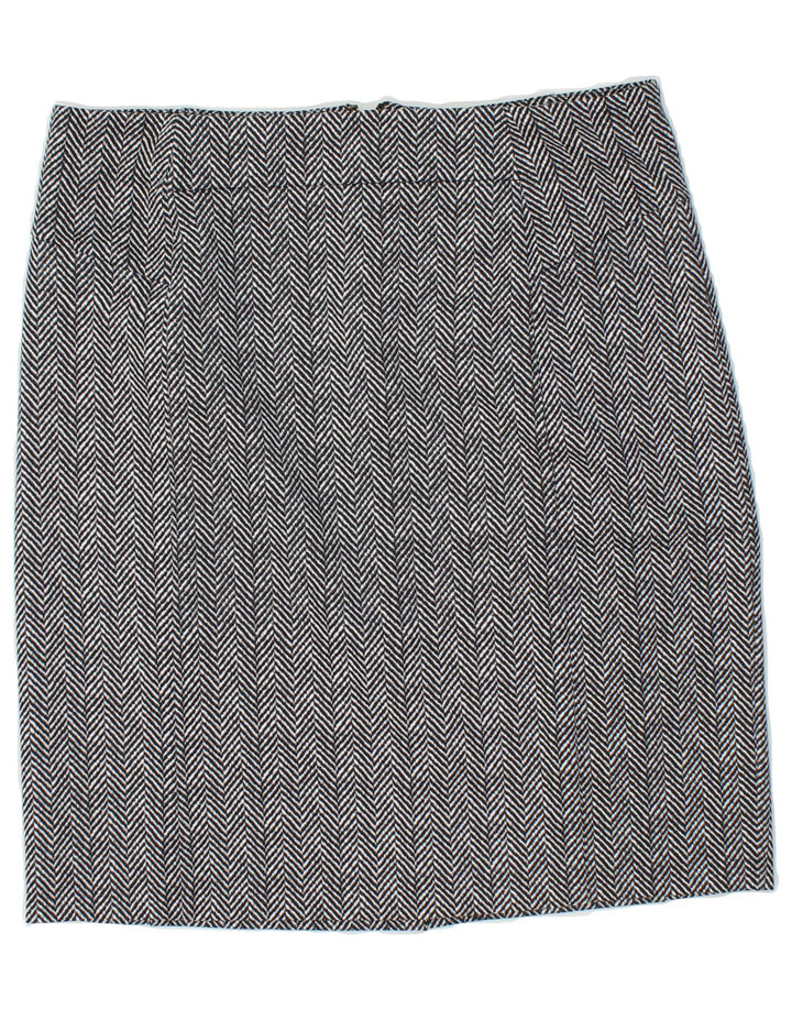 MICHAEL KORS Womens Straight Skirt UK 10 Small W32  Grey Chevron Polyester Vintage Michael Kors and Second-Hand Michael Kors from Messina Hembry 