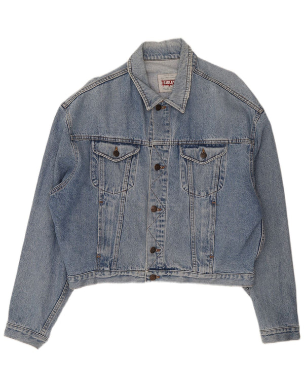 Sisley Mens Denim Jacket UK 42 XL Blue Cotton