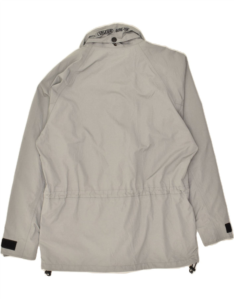 SALEWA Womens Loose Fit Rain Jacket IT 46 Large Grey Polyamide | Vintage SALEWA | Thrift | Second-Hand SALEWA | Used Clothing | Messina Hembry 