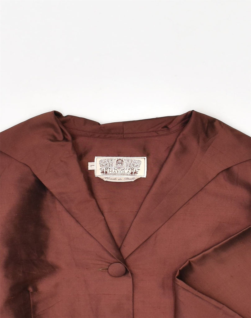 VINTAGE Womens 3 Button Blazer Jacket UK 16 Large Maroon Rayon | Vintage Vintage | Thrift | Second-Hand Vintage | Used Clothing | Messina Hembry 