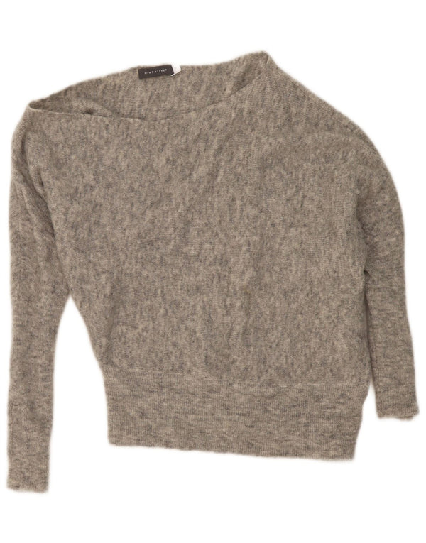 MINT VELVET Womens Boat Neck Jumper Sweater UK 14 Medium Grey Flecked
