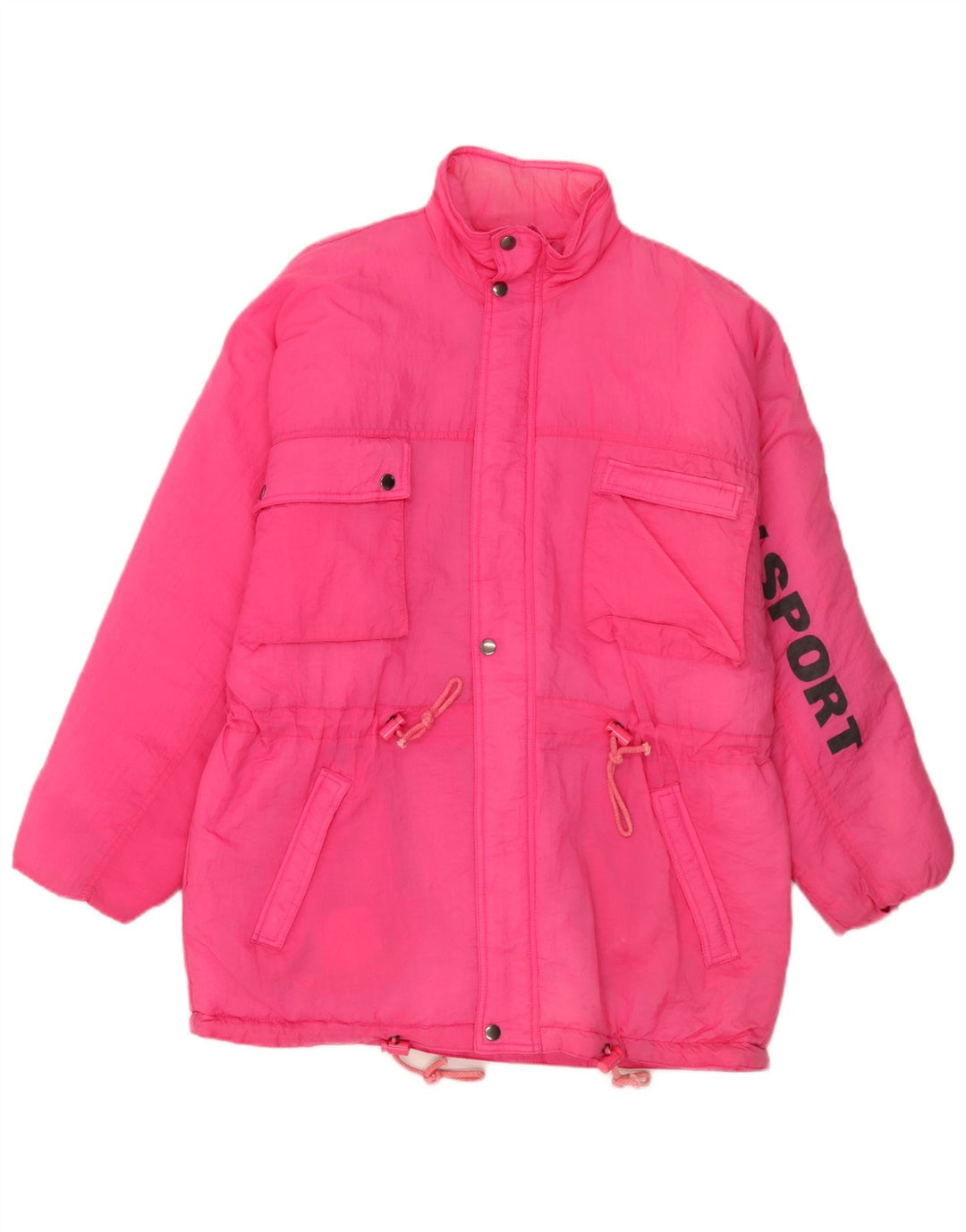 Vintage Girls Graphic Ski Jacket 15-16 Years Pink Polyamide