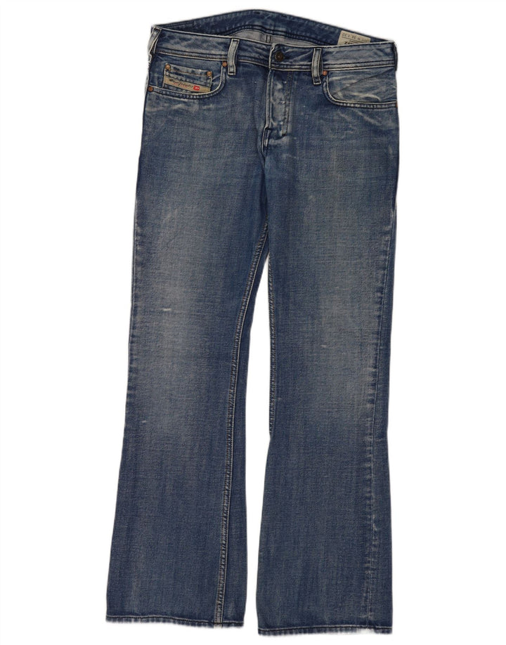 Diesel Mens Zathan Bootcut Jeans W31 L32 Blue Cotton