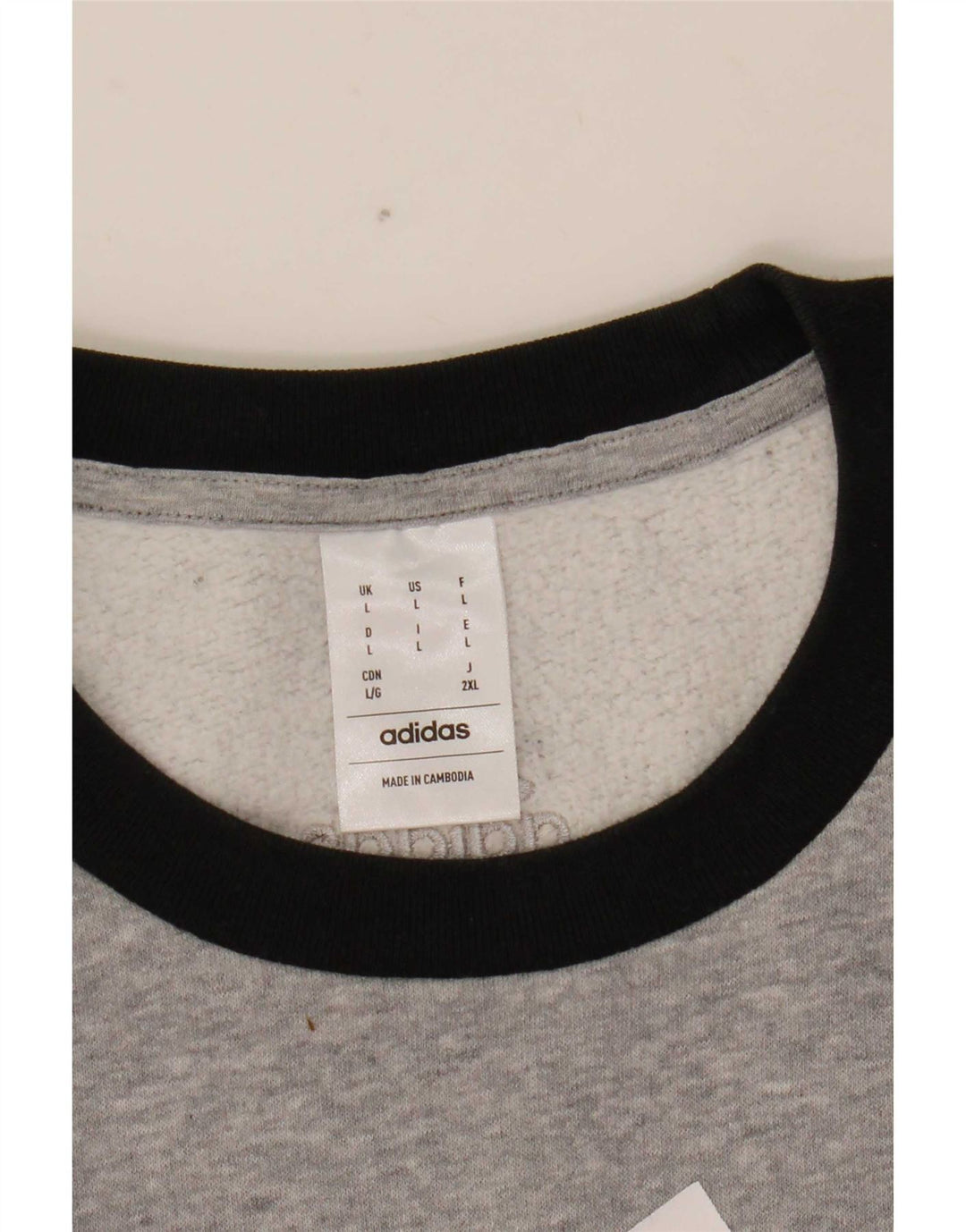 Adidas Mens Graphic Sweatshirt Jumper Large Grey Colourblock