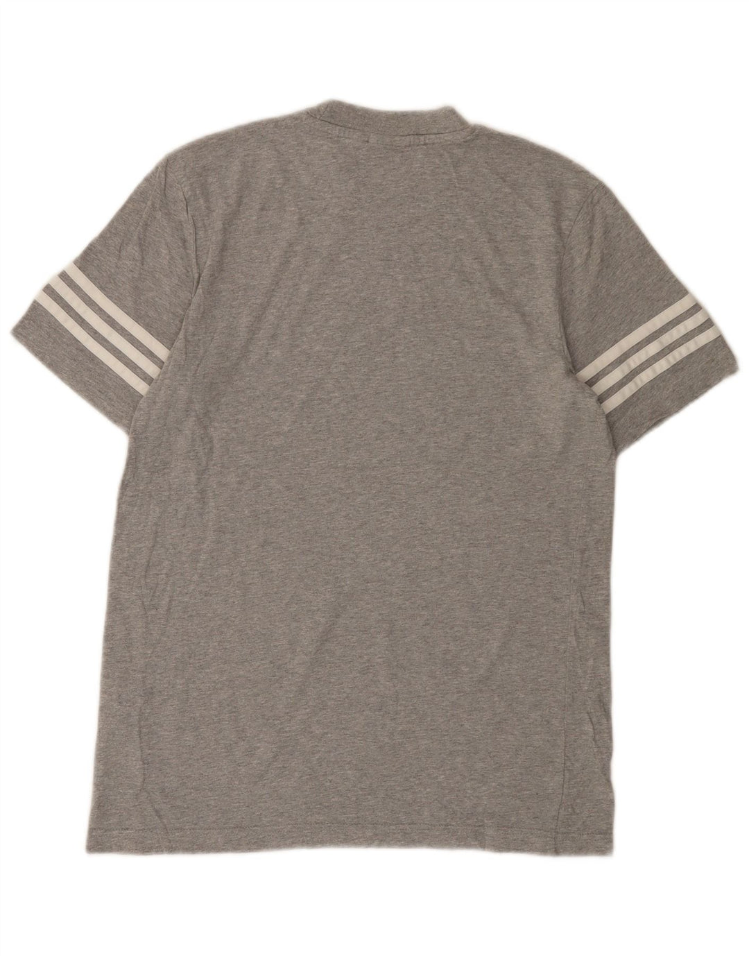 ADIDAS Mens Graphic T-Shirt Top Small Grey Flecked Cotton