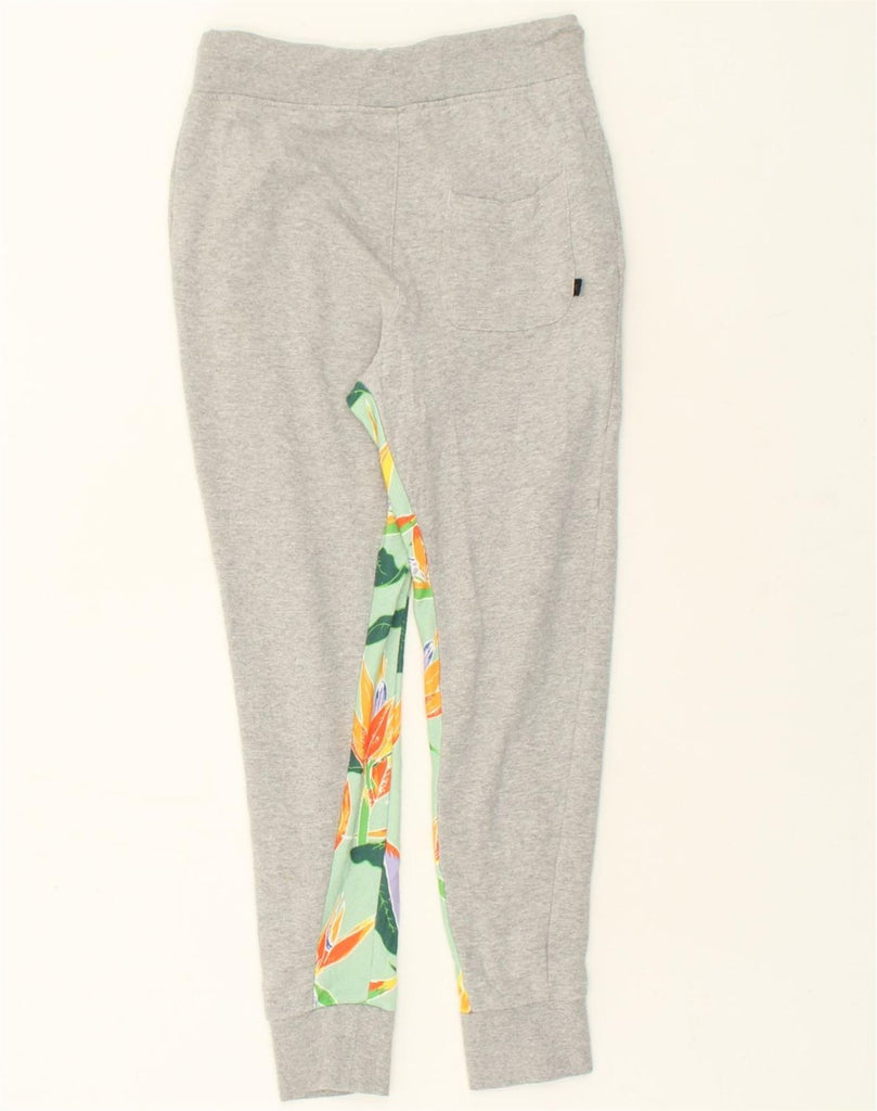 ADIDAS Womens Graphic Tracksuit Trousers Joggers UK 14 Large Grey Floral | Vintage Adidas | Thrift | Second-Hand Adidas | Used Clothing | Messina Hembry 