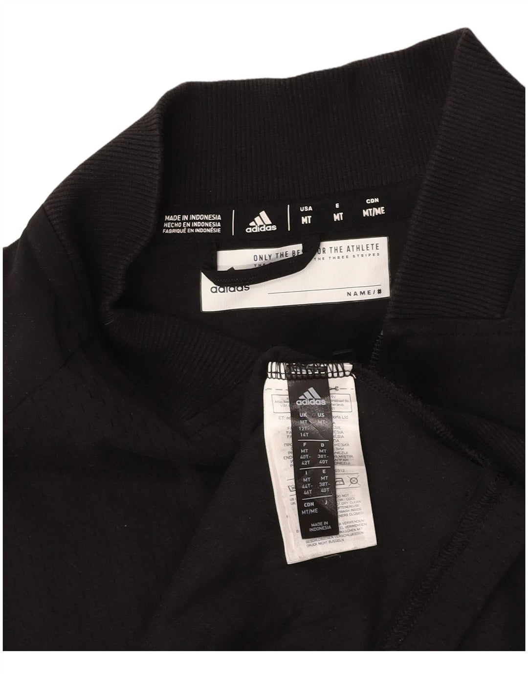 ADIDAS Womens Climalite Graphic Tracksuit Top Jacket UK 12/14 Medium Black