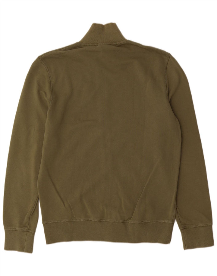 NAPAPIJRI Mens Graphic Tracksuit Top Jacket Medium Khaki Cotton