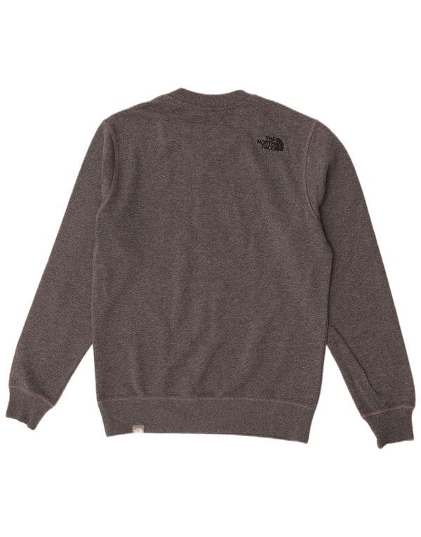 The North Face Mens Graphic Sweatshirt Jumper Small Grey Flecked Cotton