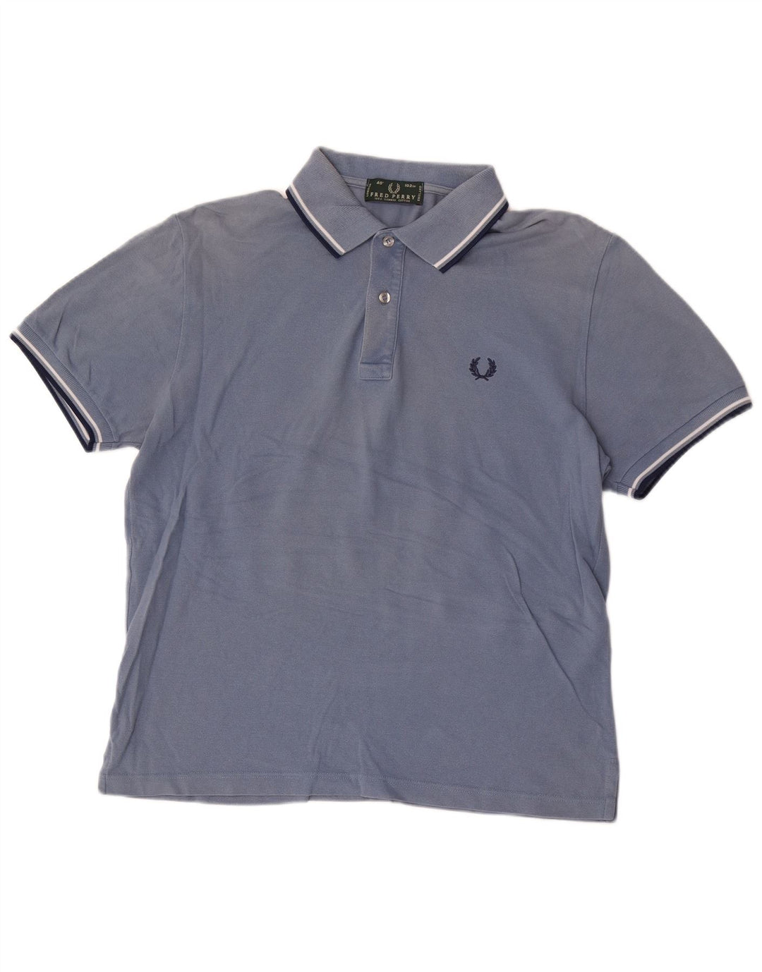 Fred Perry Mens Polo Shirt Medium Blue Cotton