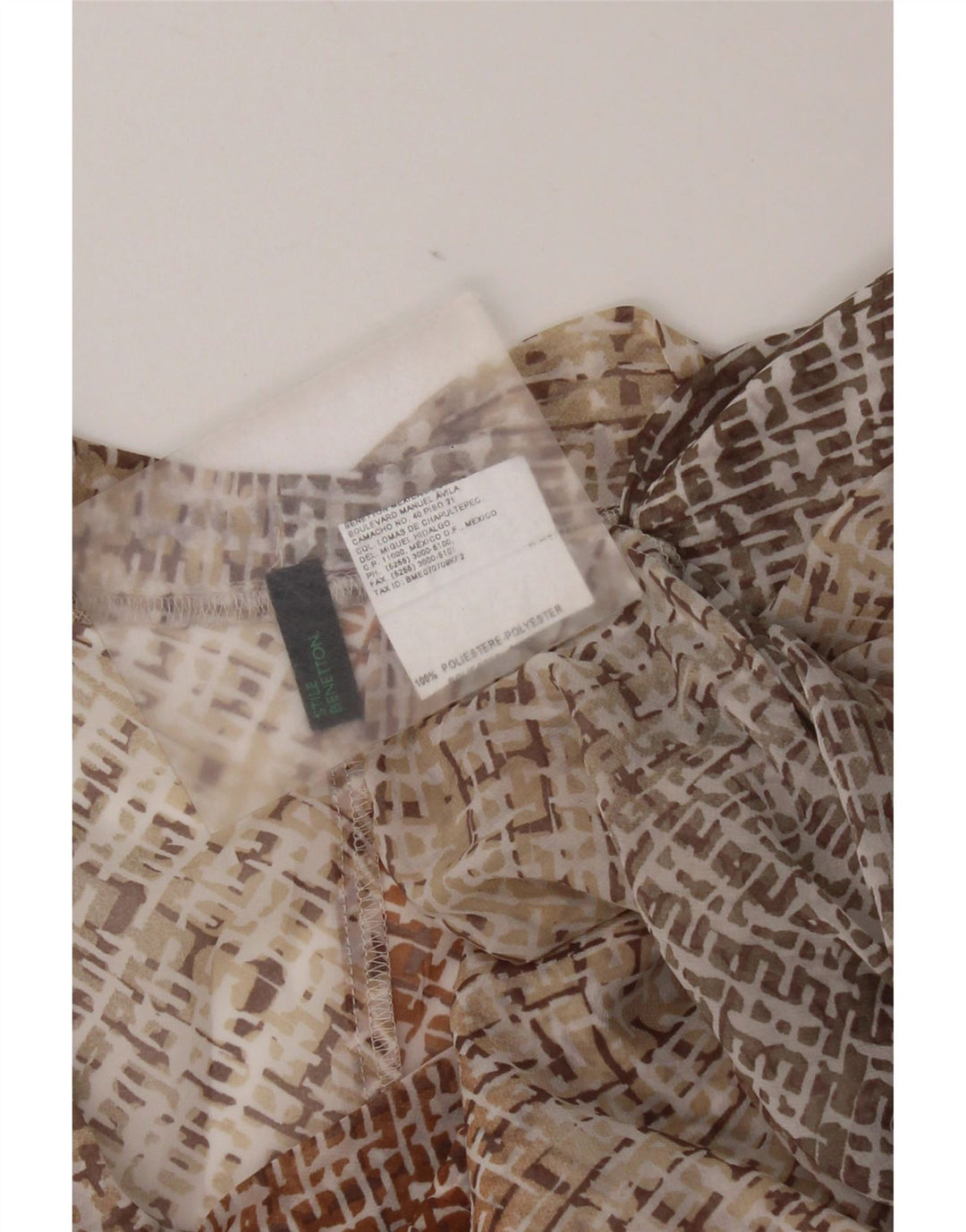 Benetton Womens Sleeveless Blouse Top UK 12 Medium Multicoloured Geometric
