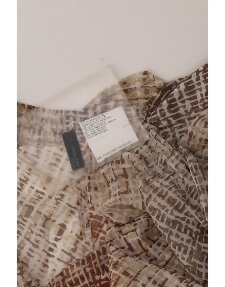 Benetton Womens Sleeveless Blouse Top UK 12 Medium Multicoloured Geometric