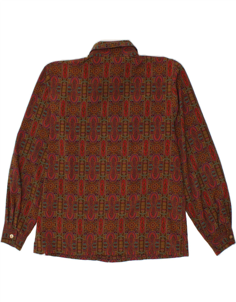 ICAM Womens Shirt IT 46 Large Brown Paisley Polyester Vintage Icam and Second-Hand Icam from Messina Hembry 