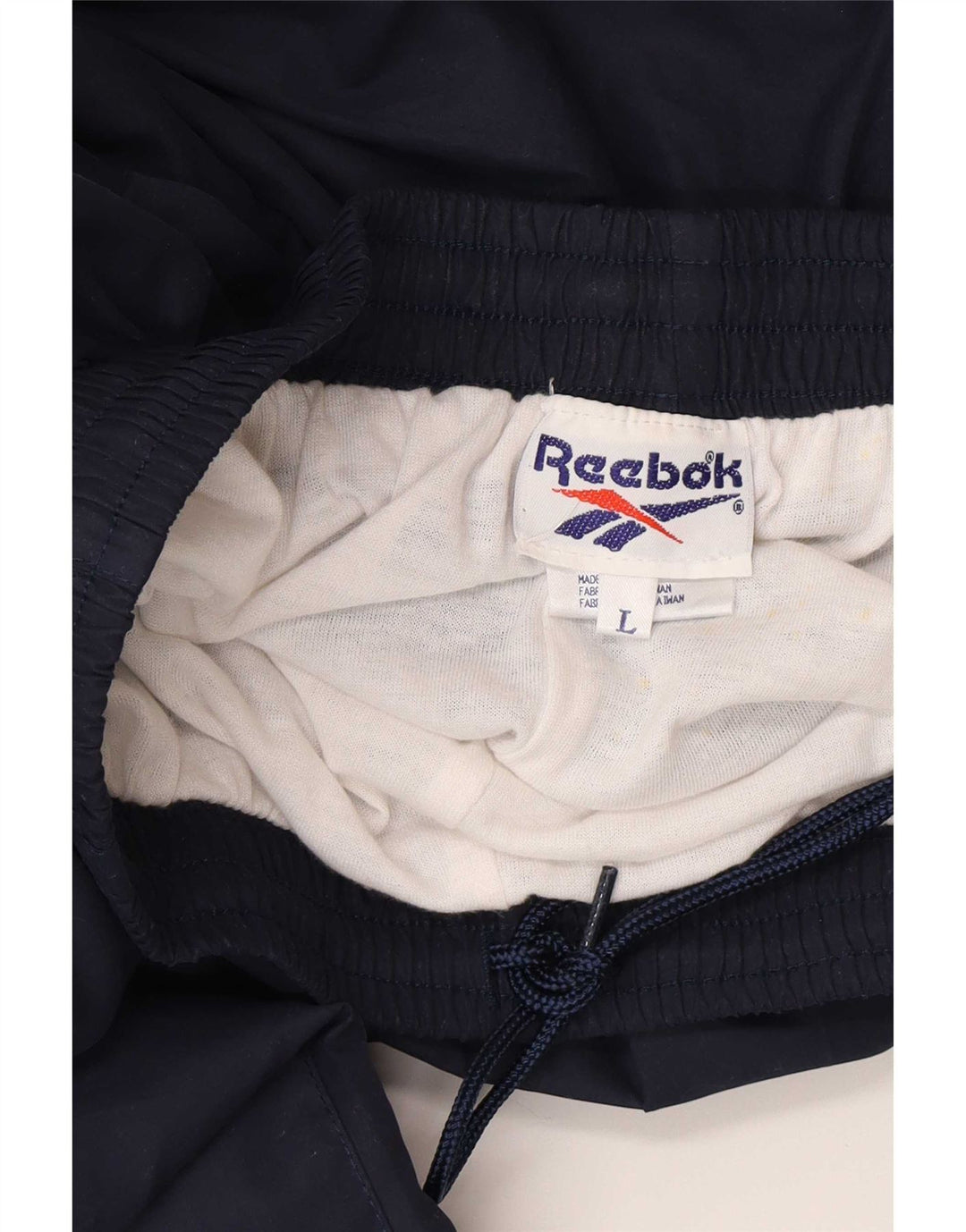 Reebok Mens Tracksuit Trousers Joggers Large Navy Blue Polyester