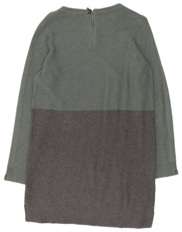 WHITE STUFF Womens Jumper Dress UK 12 Medium  Green Colourblock Cotton
