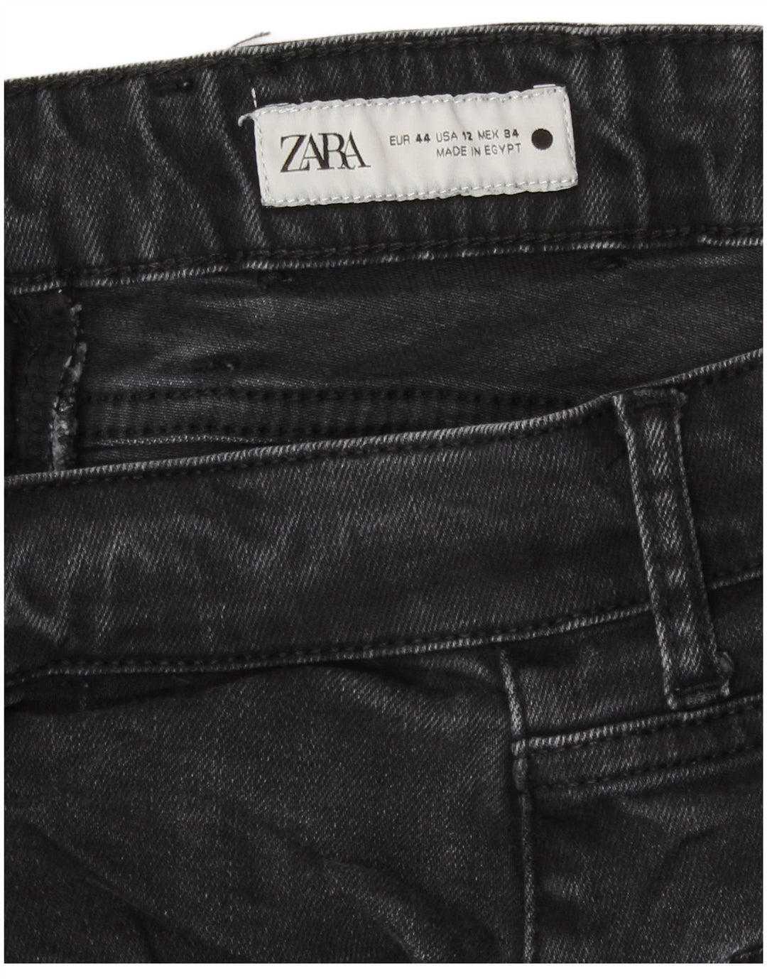 Zara Womens Cropped Jeans EU 44 XL W34 L25 Grey