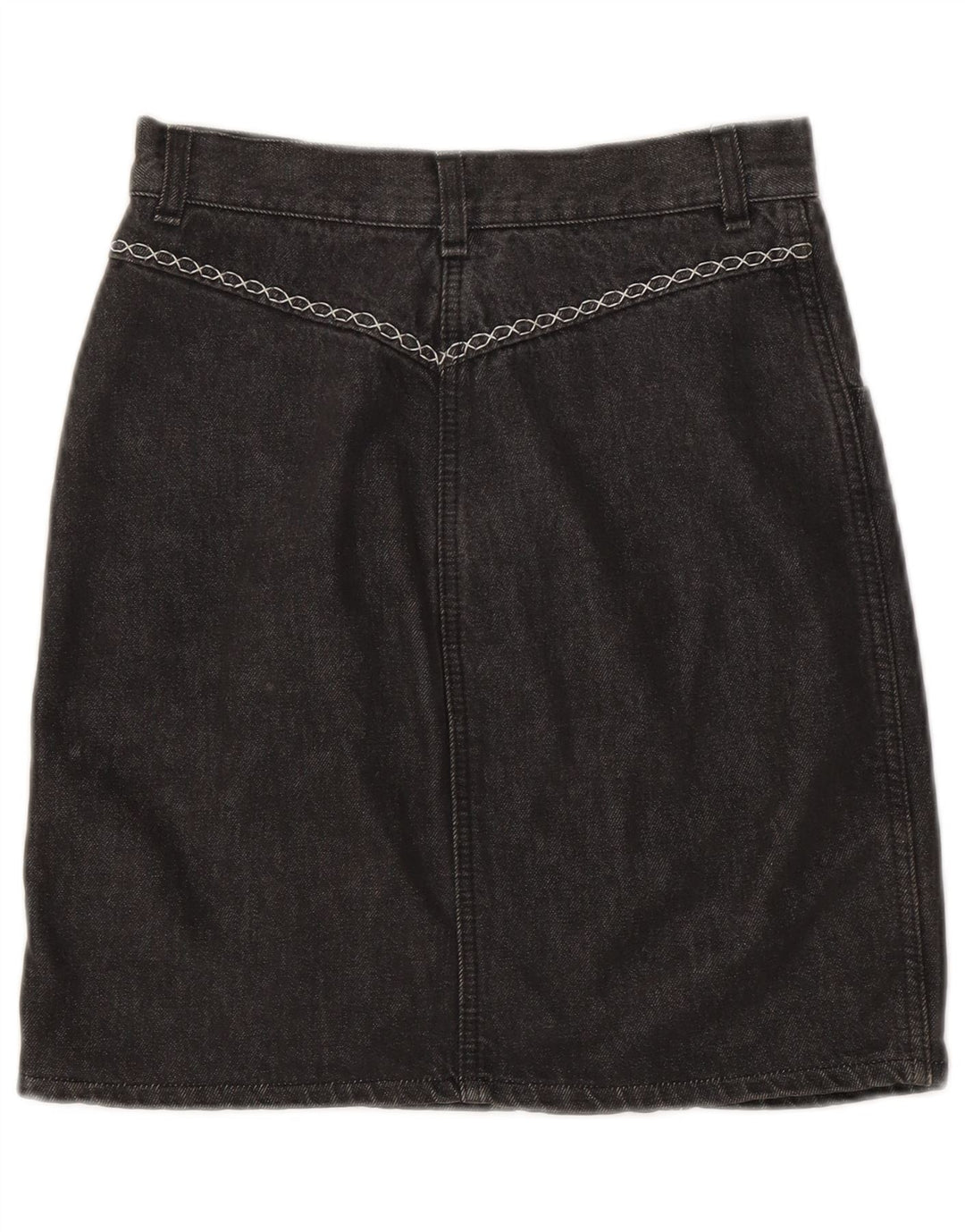 VINTAGE Womens Denim Skirt W30 Medium  Grey