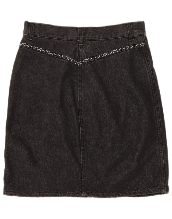 VINTAGE Womens Denim Skirt W30 Medium  Grey