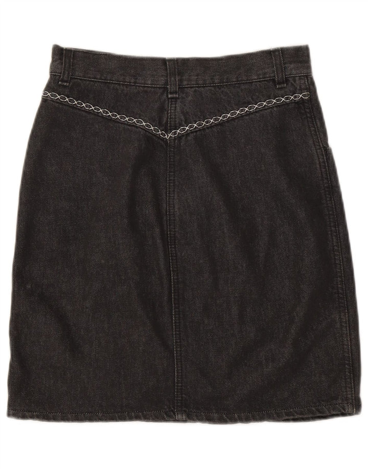 VINTAGE Womens Denim Skirt W30 Medium  Grey