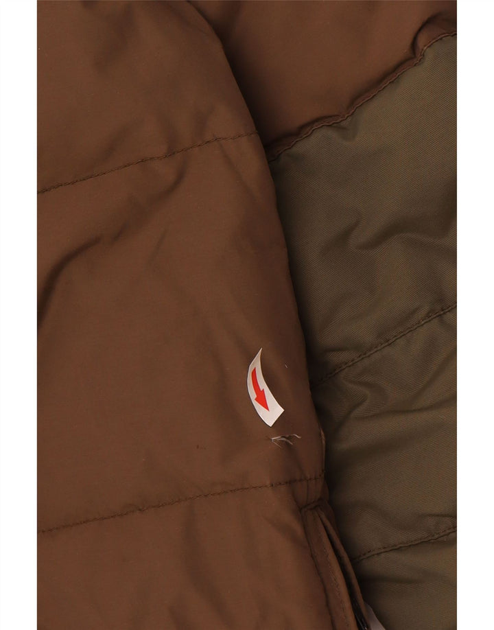 Blauer Mens Graphic Padded Jacket UK 38 Medium Brown Colourblock Nylon