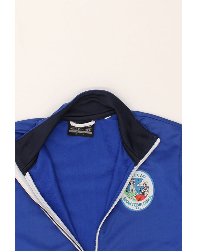 LOTTO Boys Graphic Tracksuit Top Jacket 15-16 Years Large Blue Colourblock | Vintage Lotto | Thrift | Second-Hand Lotto | Used Clothing | Messina Hembry 