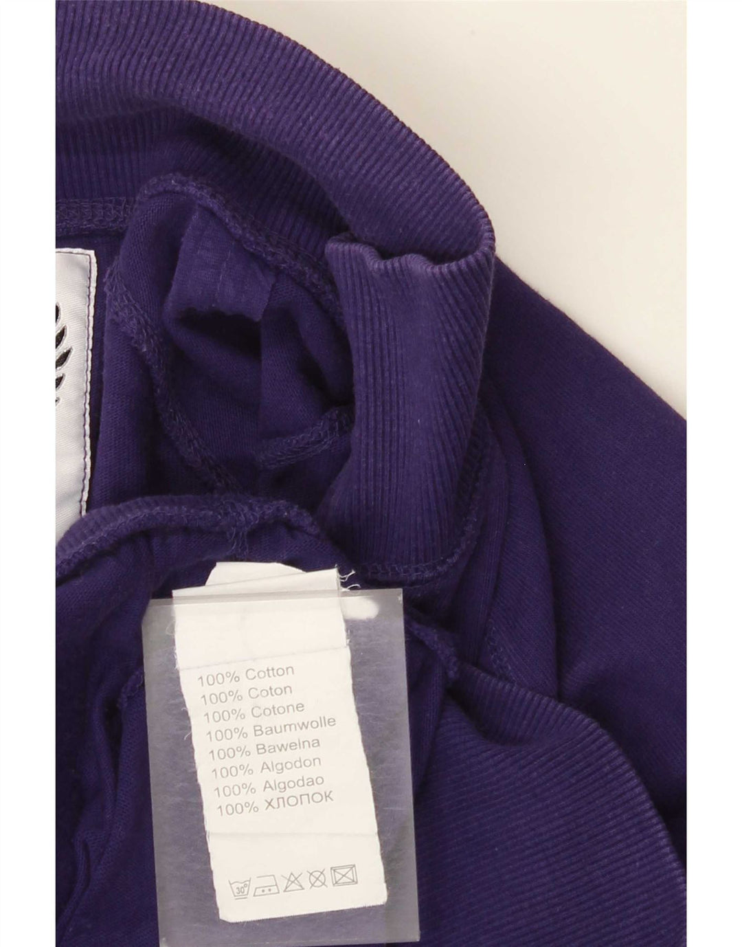 Datch Mens Graphic Tracksuit Top Jacket Large Purple Cotton