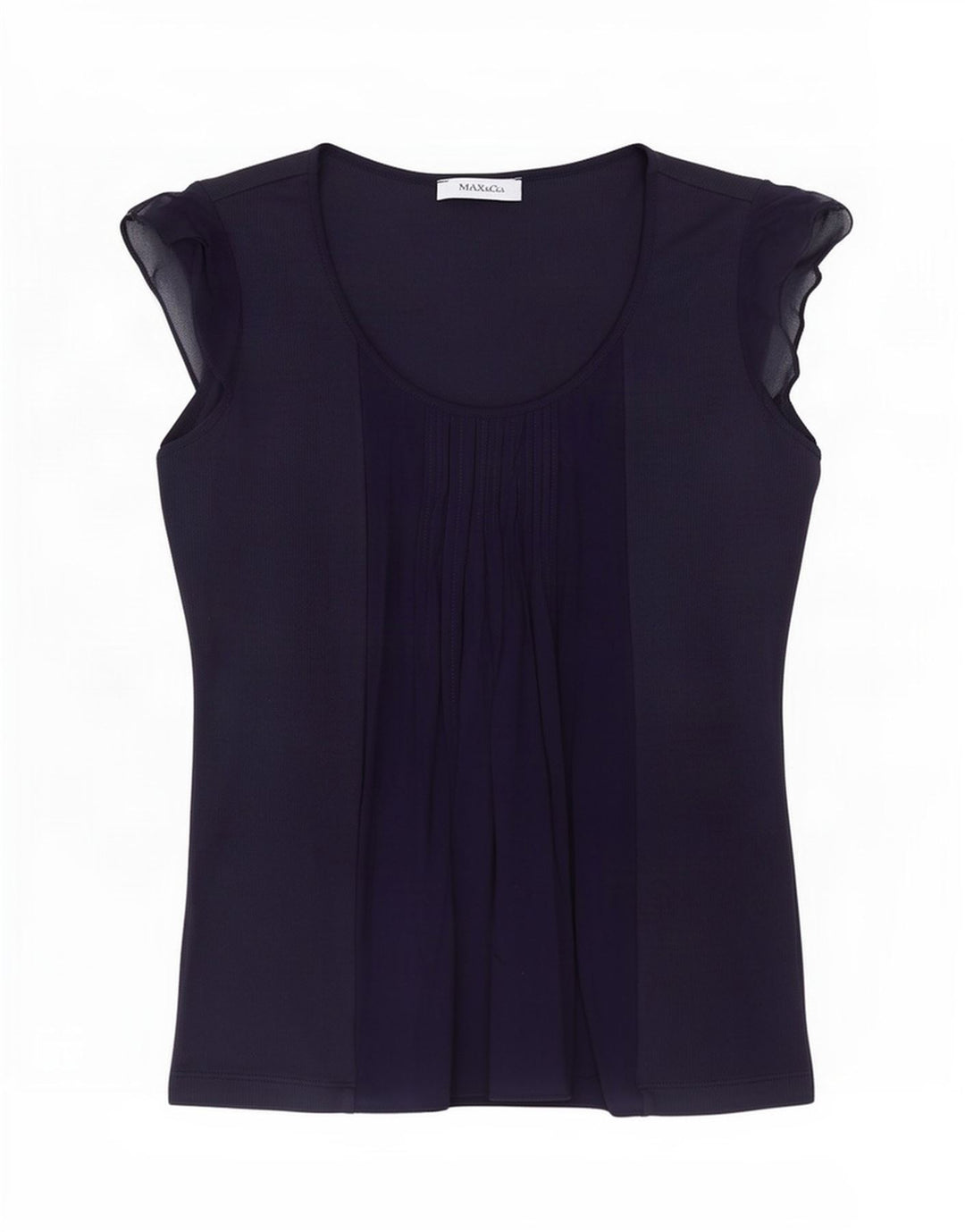 Max & Co. Womens Blouse Top UK 12 Medium Navy Blue