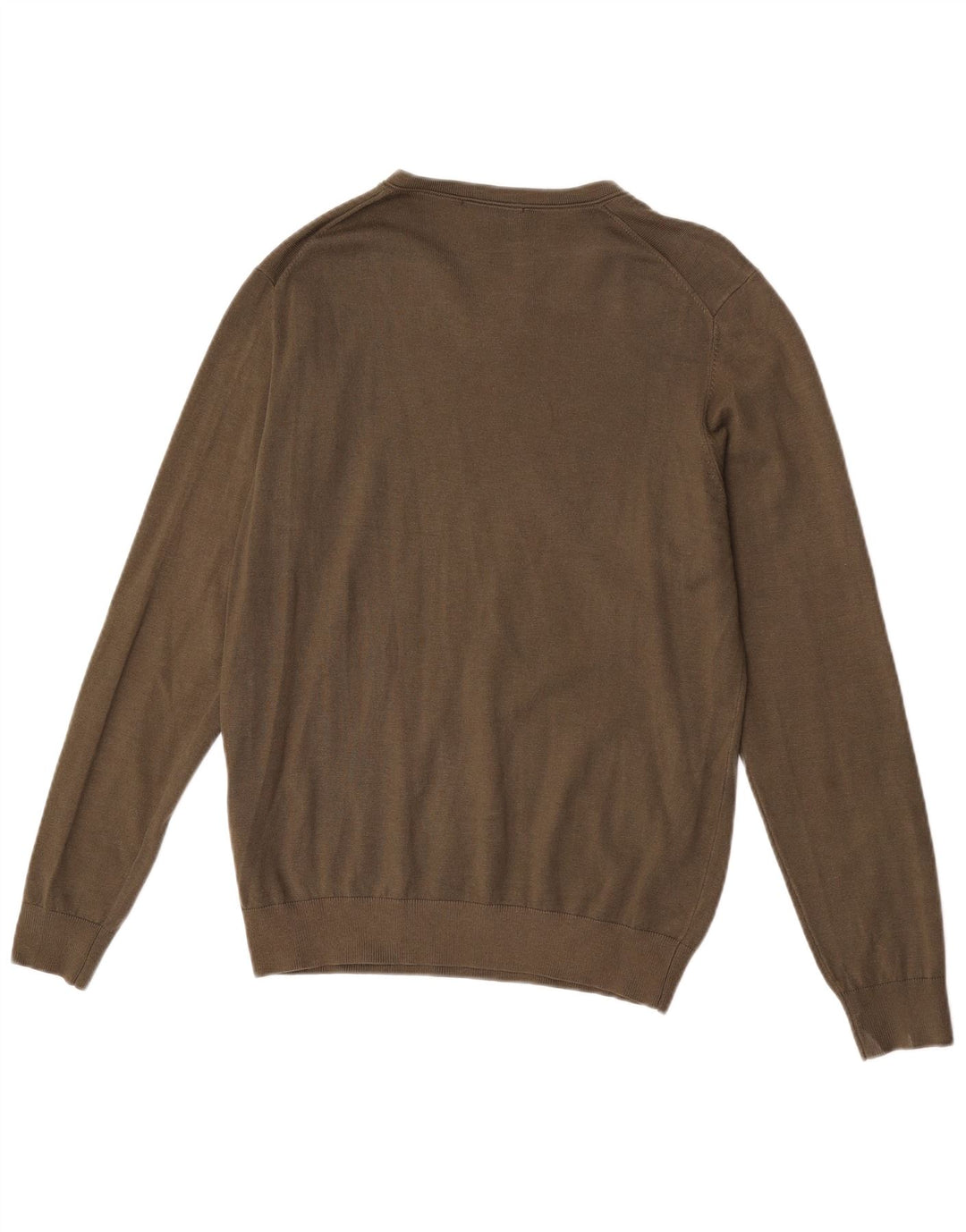 Liu Jo Mens V-Neck Jumper Sweater Large Khaki Viscose