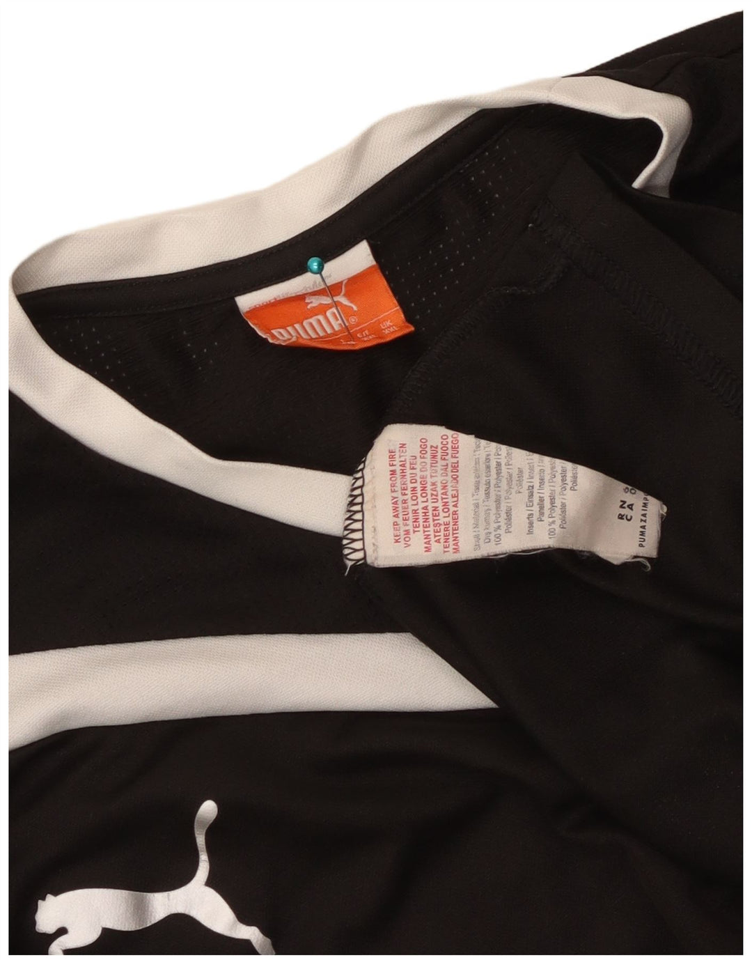 Puma Mens T-Shirt Top 2XL Black Colourblock Polyester