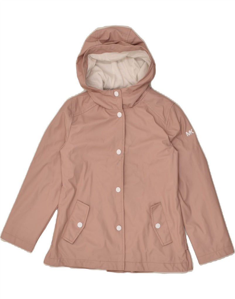 MICHAEL KORS Girls Hooded Rain Jacket 5-6 Years Pink Polyester | Vintage Michael Kors | Thrift | Second-Hand Michael Kors | Used Clothing | Messina Hembry 