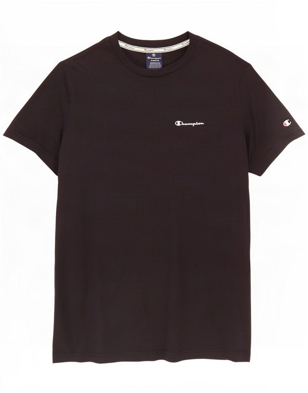 Champion Mens T-Shirt Top Small Black Cotton