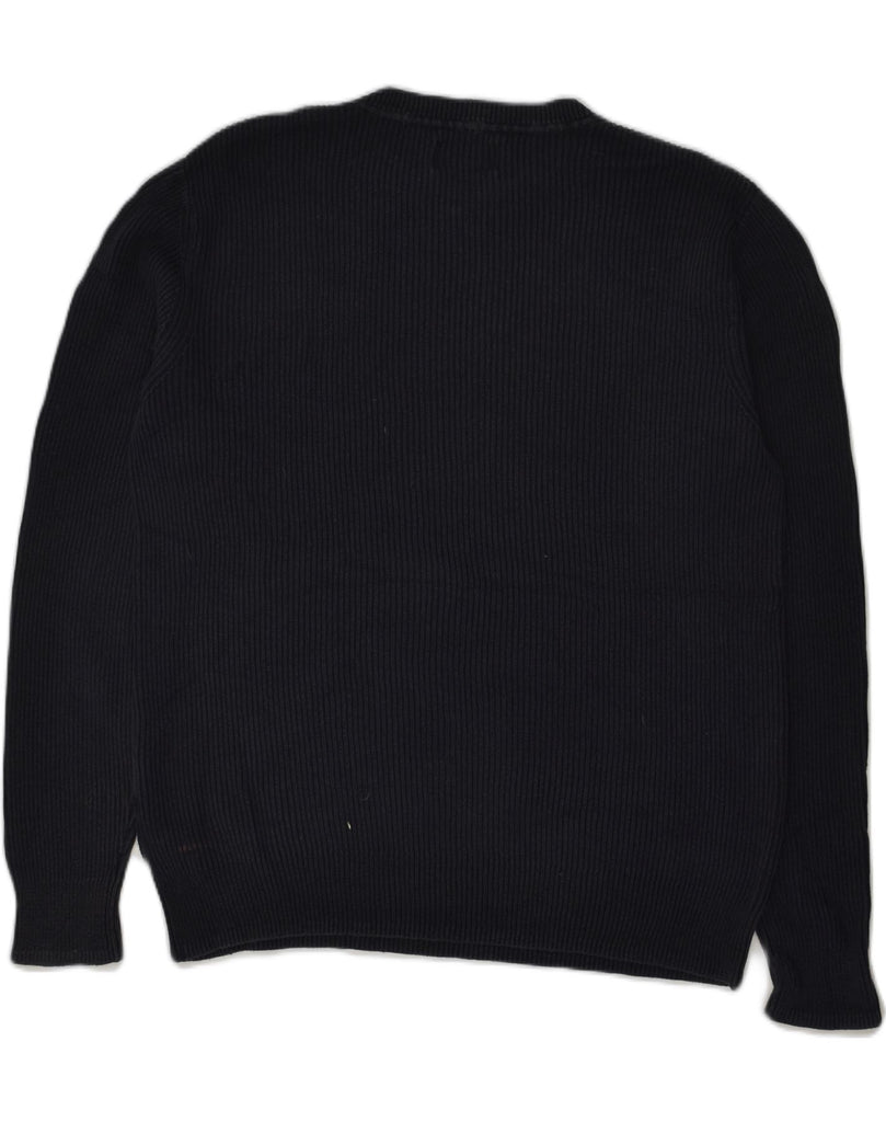 JACK & JONES Mens Crew Neck Jumper Sweater Medium Navy Blue Cotton | Vintage Jack & Jones | Thrift | Second-Hand Jack & Jones | Used Clothing | Messina Hembry 